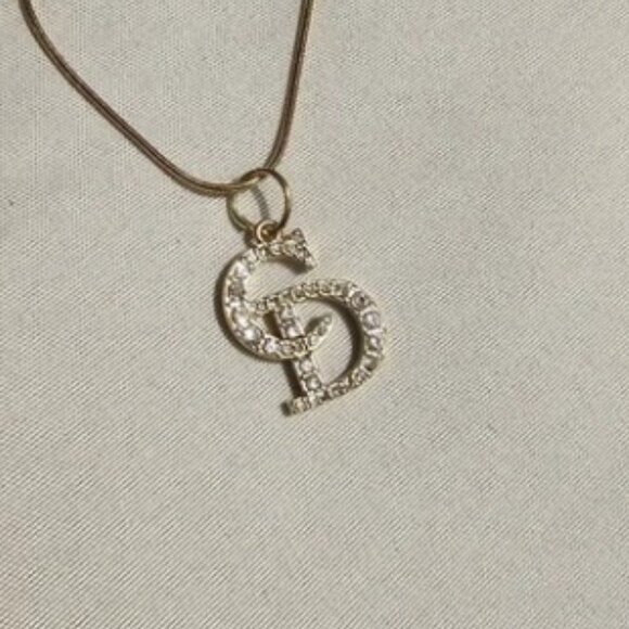 Dior Gold and Silver Pendant Necklace - Picture 1 of 2
